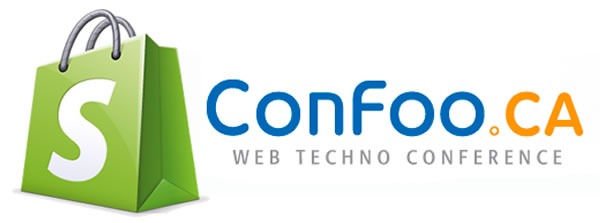 shopify and confoo logos