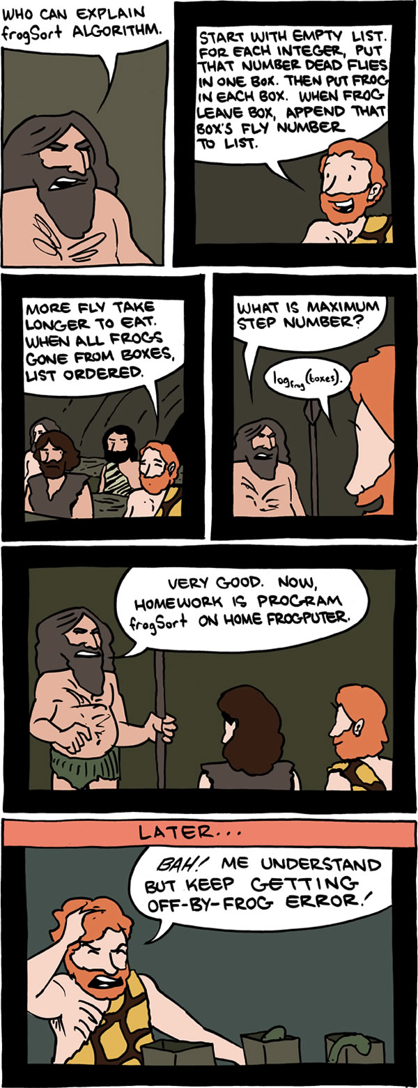 "frogSort" comic by Saturday Morning Breakfast Cereal