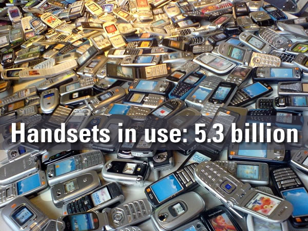 handsets in use