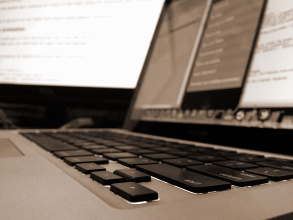 Closeup of MacBook Pro keyboard