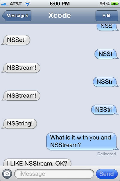 text from xcode 1