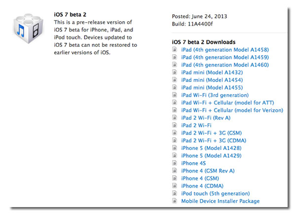 ios 7 beta 2