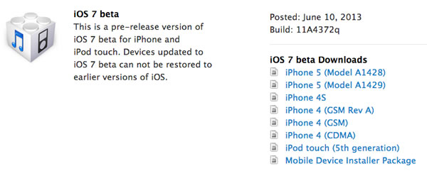 ios 7 beta