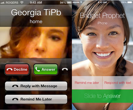 phone screens ios 6 and 7