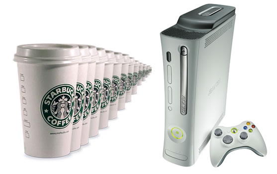 starbucks coffee and xbox