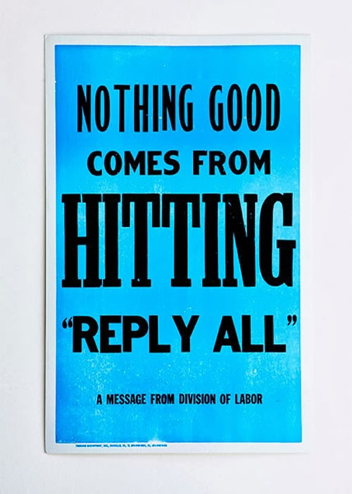 nothing good comes from hitting reply all