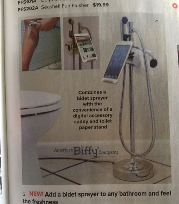 bidet sprayer tablet stand
