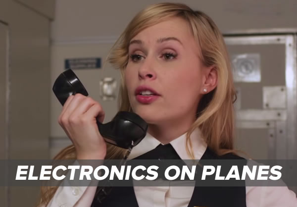 electronics on planes