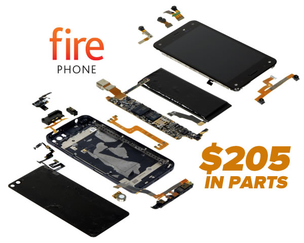 fire phone - 205 in parts