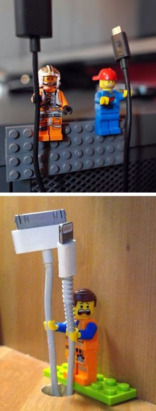 lego minifig usb cable holders