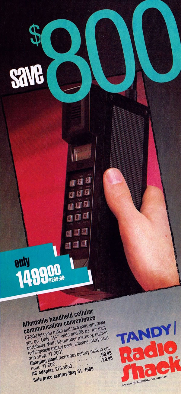 1989 Tandy cell phone