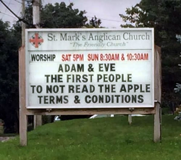 adam and eve - apple terms and conditions