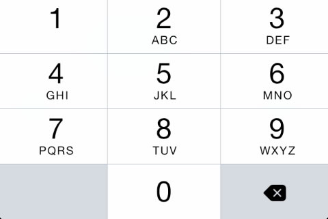 ios 8 iphone number pad