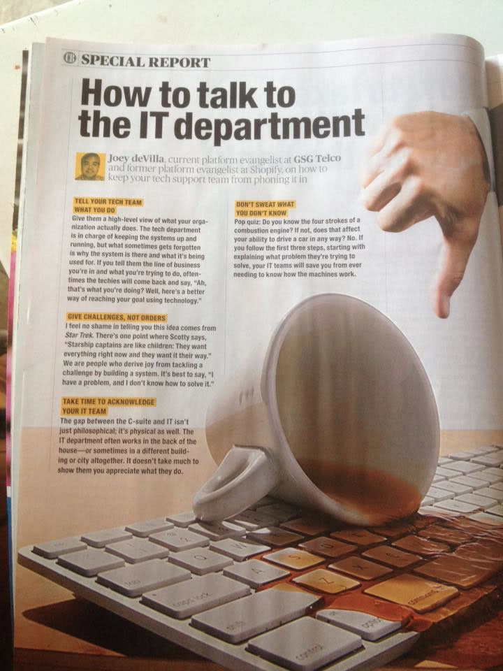 how to talk to the it department