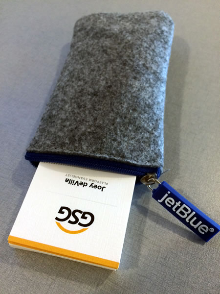 jetblue earbuds case 2015 business cards