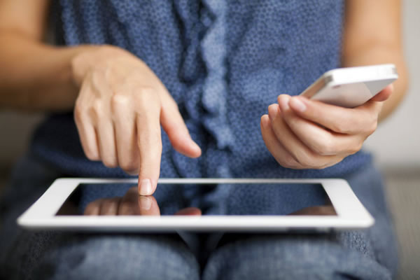 tablet and smartphone