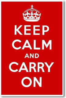 The classic 'Keep Calm and Carry On' poster.