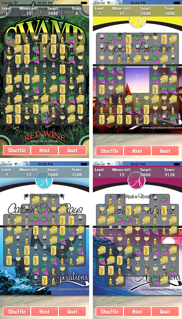 wine crush - first 4 levels