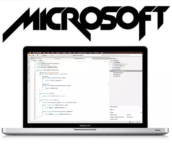 old-microsoft-logo-and-mac-visual-studio