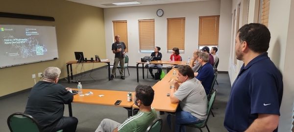 Art Garcia gives a talk at Tampa Code Camp 2022.