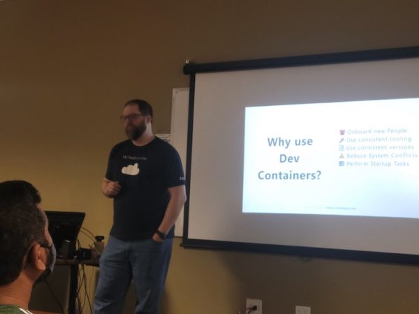 Chris Ayers gives a talk at Tampa Code Camp 2022.