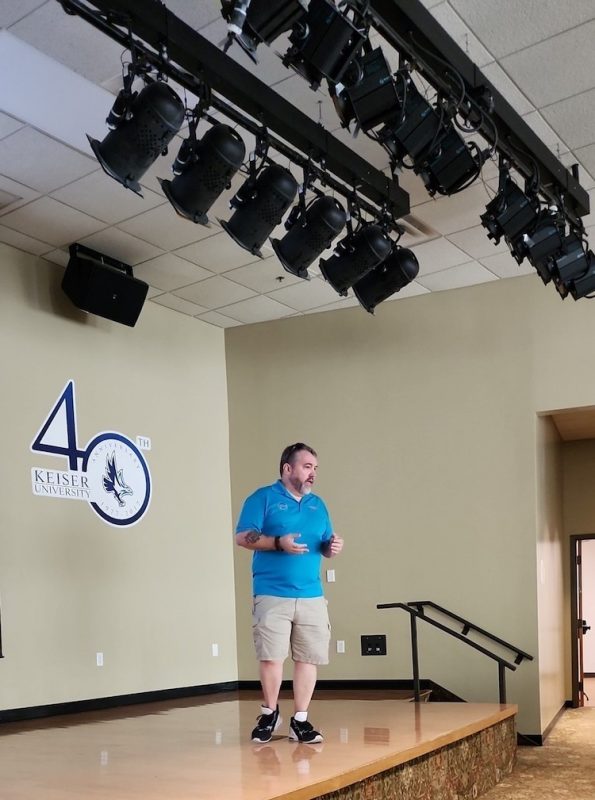 Greg Leonardo delivers the keynote talk at Tampa Code Camp 2022.