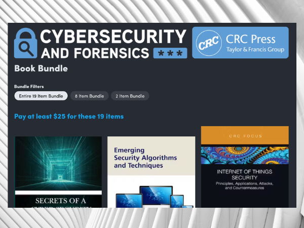 Screenshot of Humble Bundle’s “Cybersecurity and Forensics” bundle page