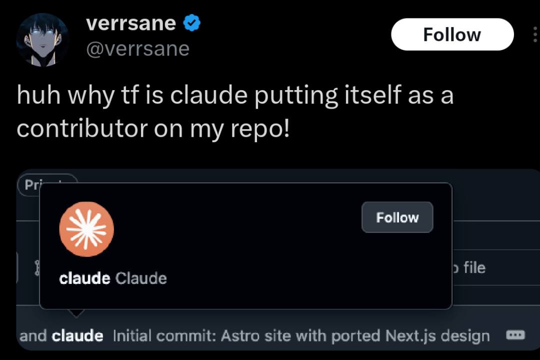why-is-claude-a-contributor-on-my-repo
