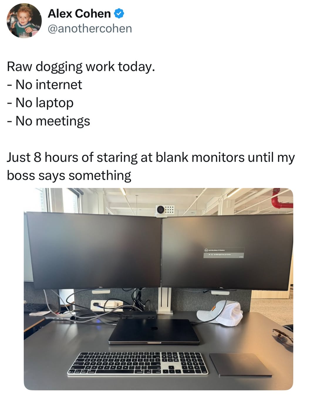 raw-dogging-work-today
