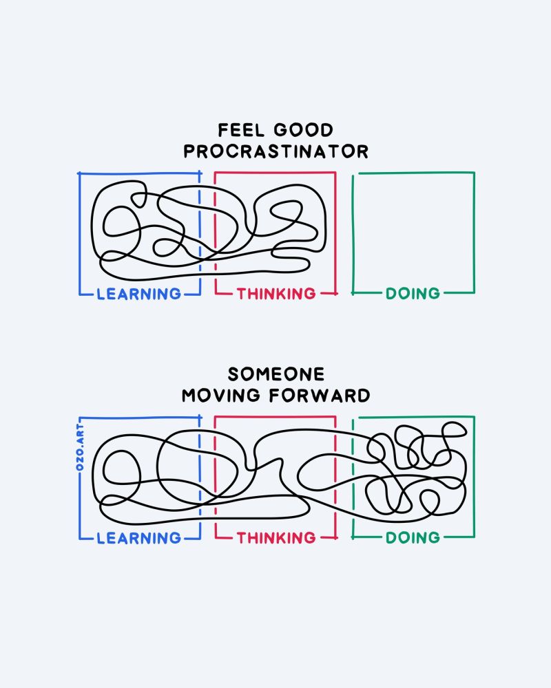 feel-good-procrastinator-vs-someone-moving-forward
