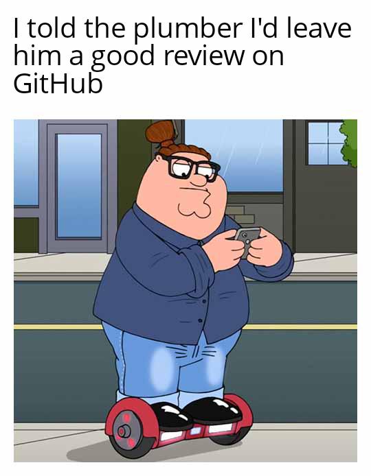 told-plumber-id-leave-good-review-on-github