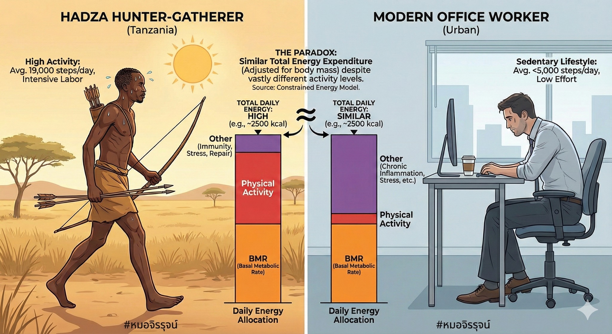 hunter-gatherer-vs-office-worker