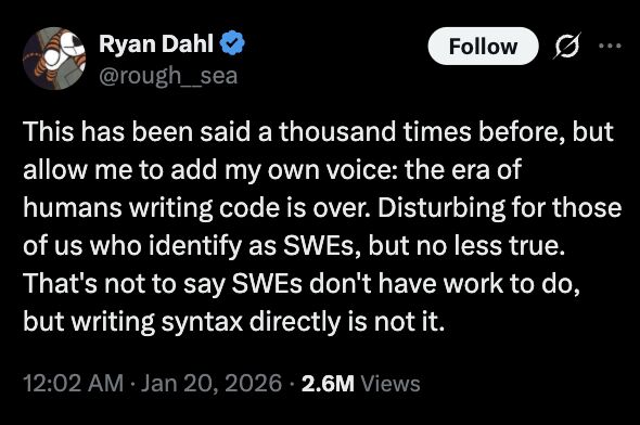node.js-creator-era-of-humans-writing-code-is-over